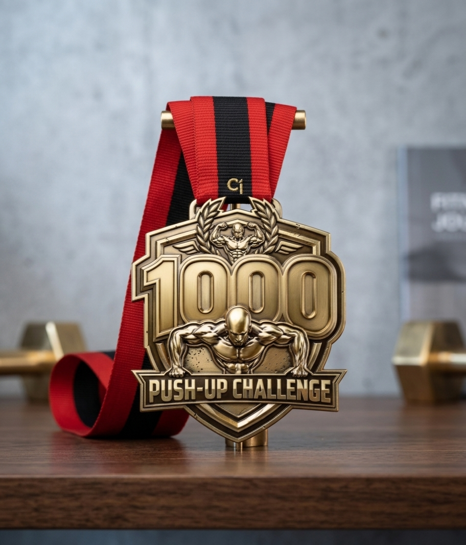 1000 Push-Up Challenge medal